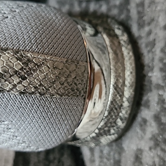 URBAN SPORT METALLIC GRAY SNAKE PRINT J SLIDES SNEAKERS - Picture 7 of 13